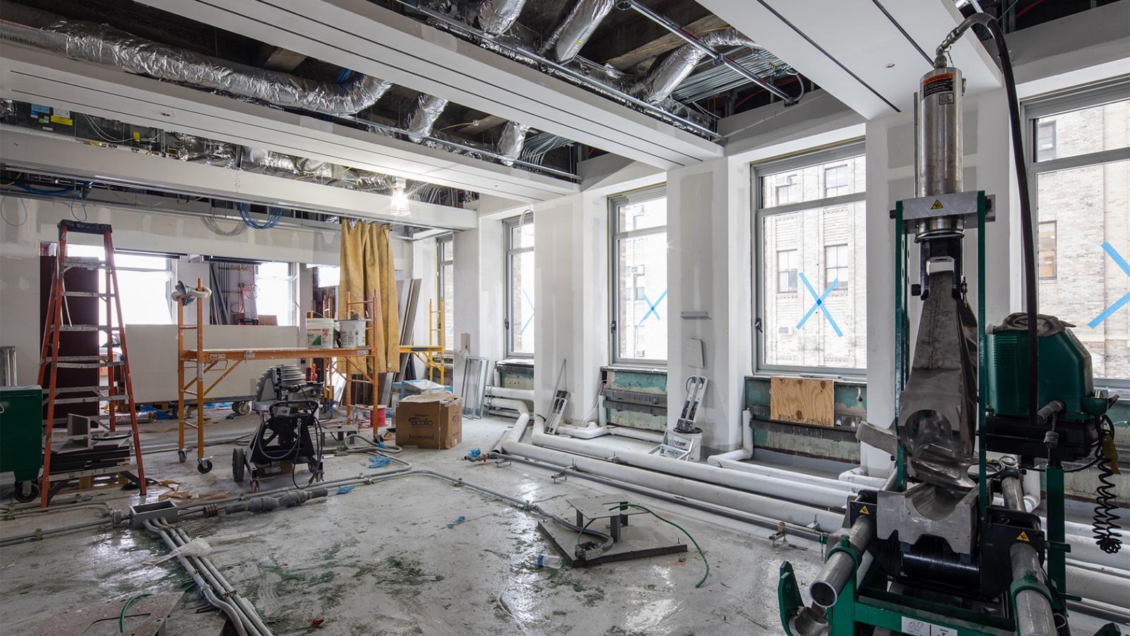 Interior progress in light-filled areas, July 2017. Photo Credit: Pavel Bendov