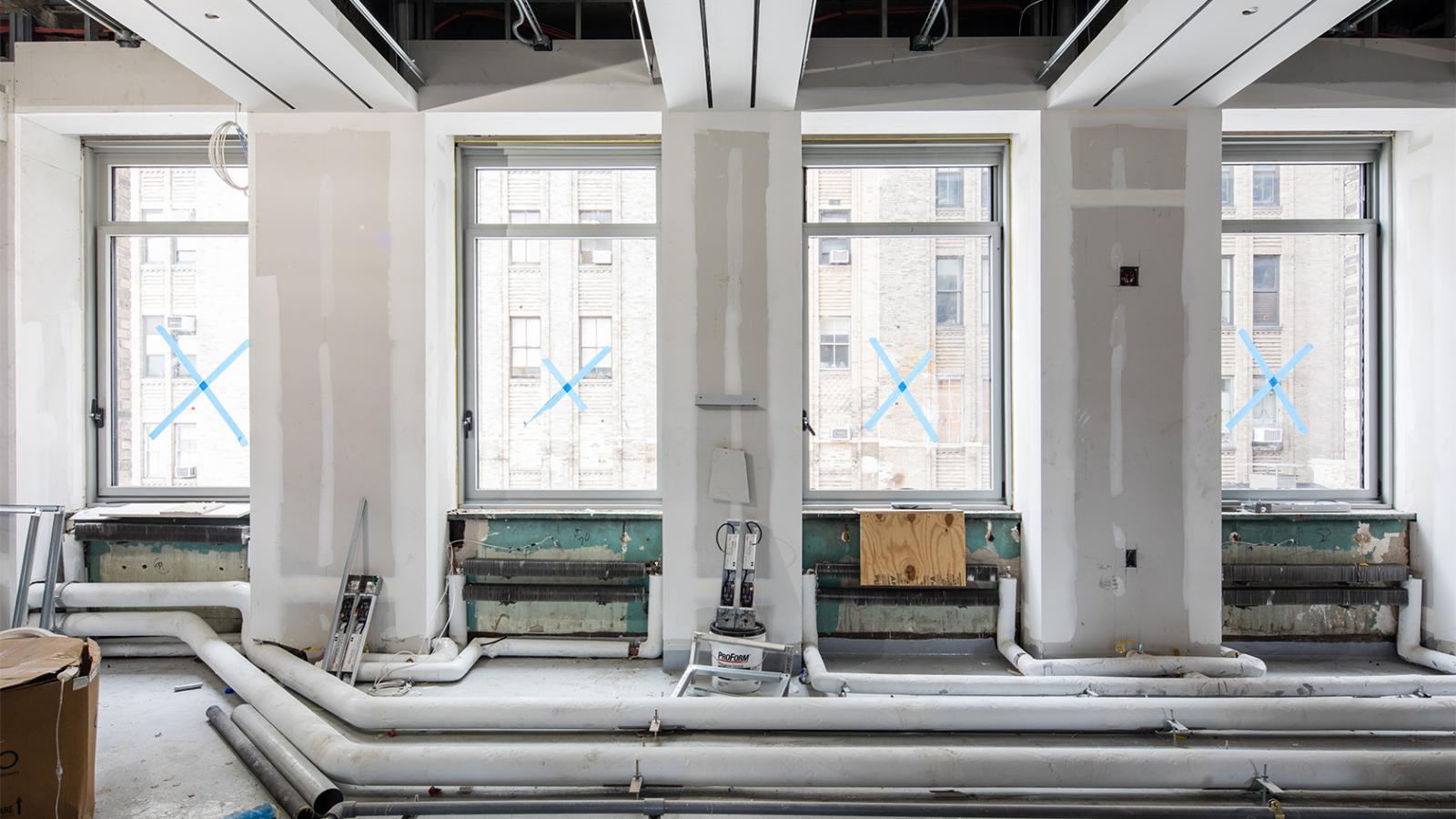 Interior progress in light-filled areas, July 2017. Photo Credit: Pavel Bendov