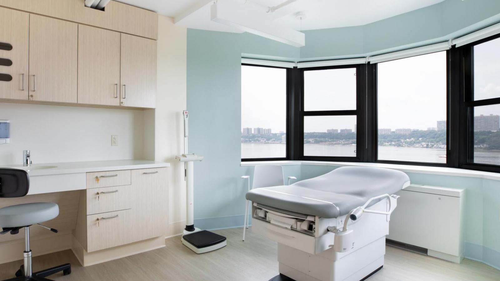 A view of an alternate Medical Services exam room