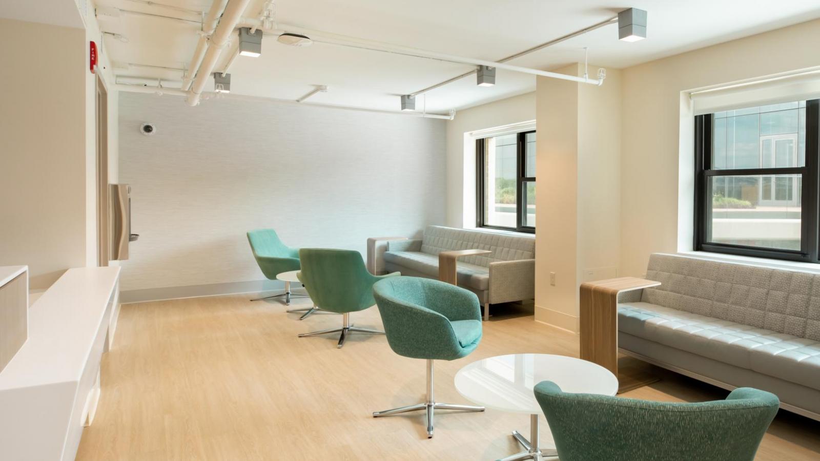 A view of the new Medical Services waiting room