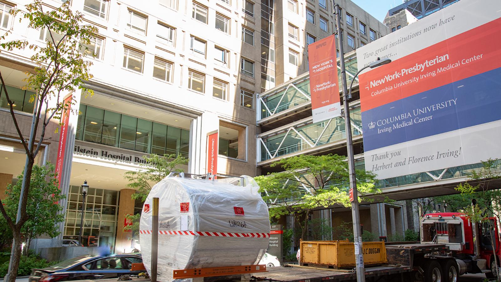 Photo of an MRI outside of Milstein Hospital