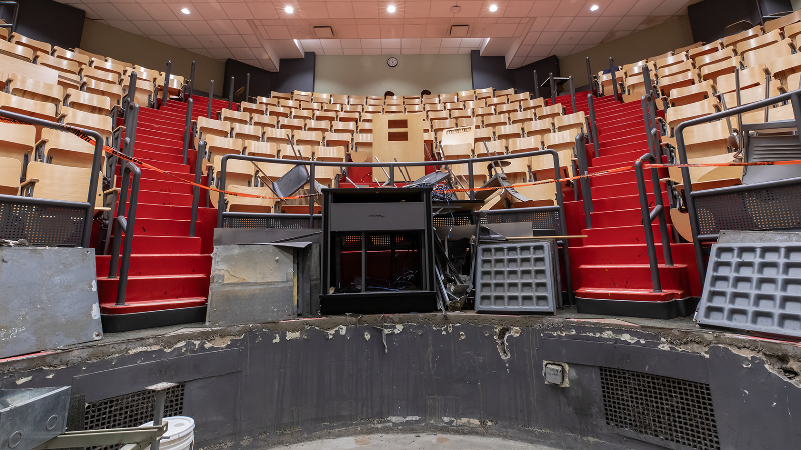 Demolition begins in the VP&S Amphitheater 5/7