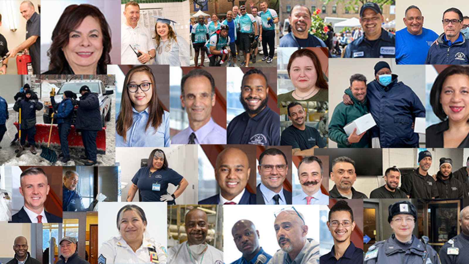 Photo collage of Facilities employees