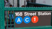 The 168th Street subway station entrance, to the A/C/1 train lines