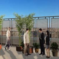 Bard Hall roof terrace renovation rendering