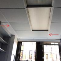 radiant ceiling panels after installation