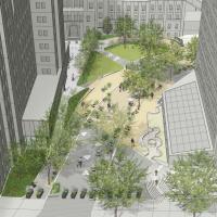 Haven Plaza rendering with aerial view